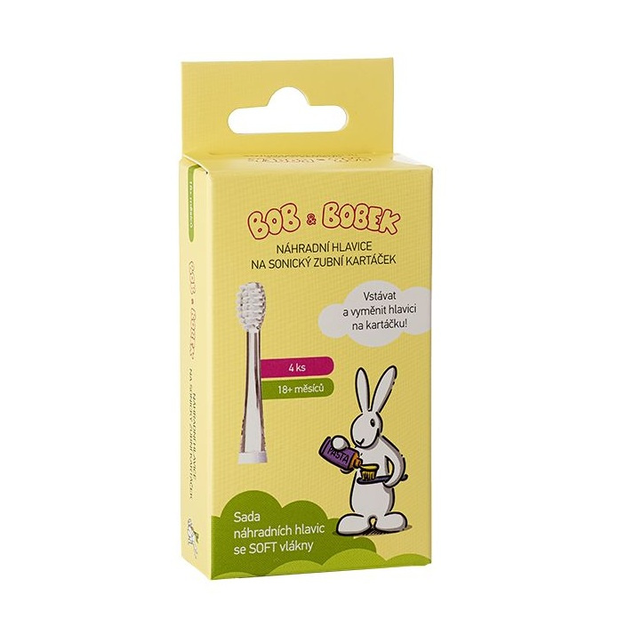 Bob & Bobek Bob a Bobek baby náhradní hlavice, 18+ měsíců, 4 ks