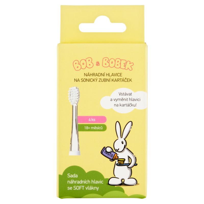Bob & Bobek Bob a Bobek baby náhradní hlavice, 18+ měsíců, 4 ks