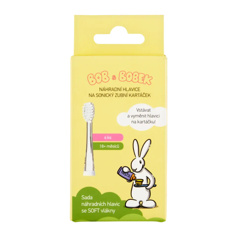 Bob & Bobek Bob a Bobek baby náhradní hlavice, 18+ měsíců, 4 ks