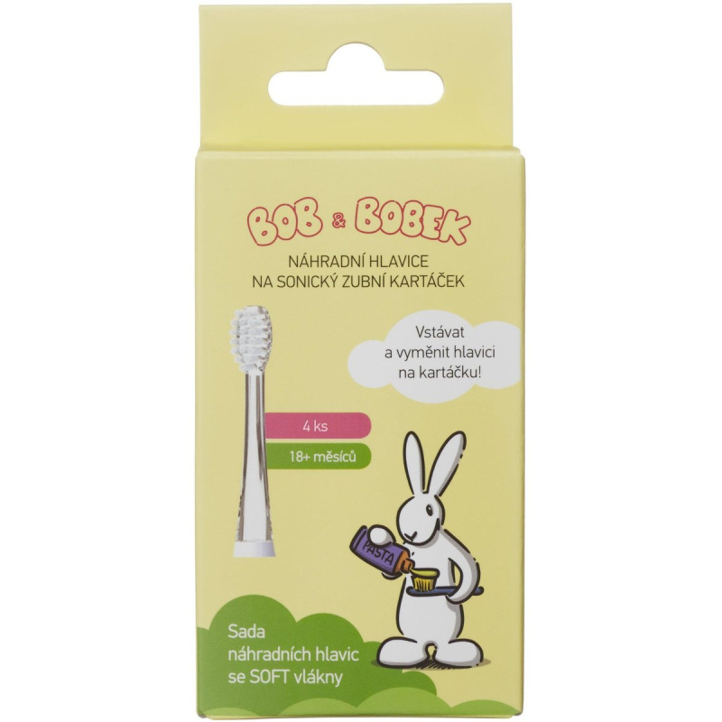 Bob & Bobek Bob a Bobek baby náhradní hlavice, 18+ měsíců, 4 ks