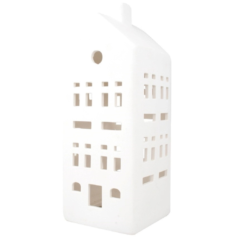 Svícen domek porcelánový matný s LED 21,5 cm Anděl Přerov s.r.o.