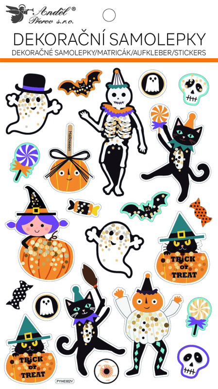 Samolepky duch plastické s leskem 14,5 x 25 cm