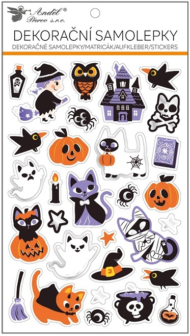 Samolepky Halloween kočky 14,5 x 25 cm Anděl Přerov s.r.o.