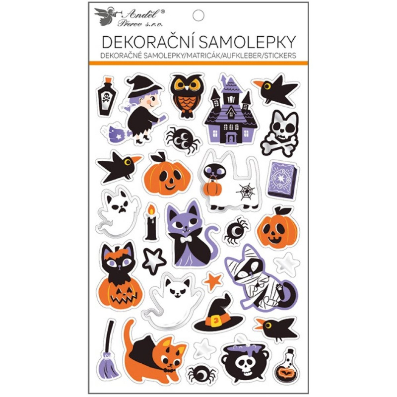 Samolepky Halloween kočky 14,5 x 25 cm Anděl Přerov s.r.o.