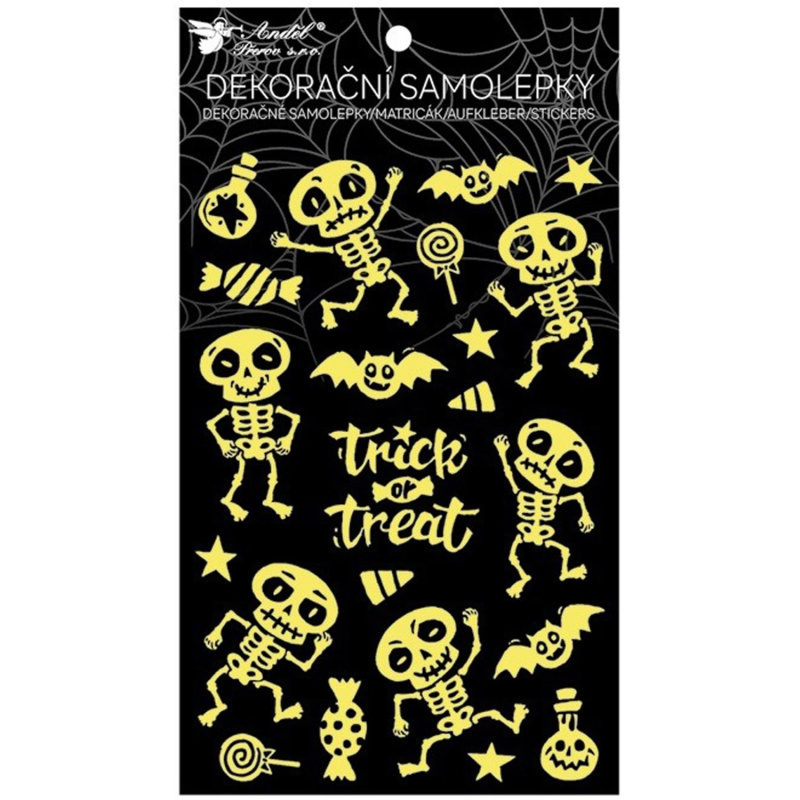 Samolepky kostlivci plastické 14,5 x 25 cm Anděl Přerov s.r.o.