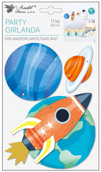 Girlanda papírová Vesmír 15 x 25 cm Anděl Přerov s.r.o.