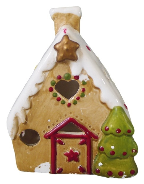 Porcelánový domek s LED 10 x 12 cm Anděl Přerov s.r.o.