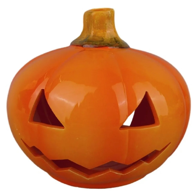 Svícen keramická dýně Halloween 15 x 14 cm Anděl Přerov s.r.o.
