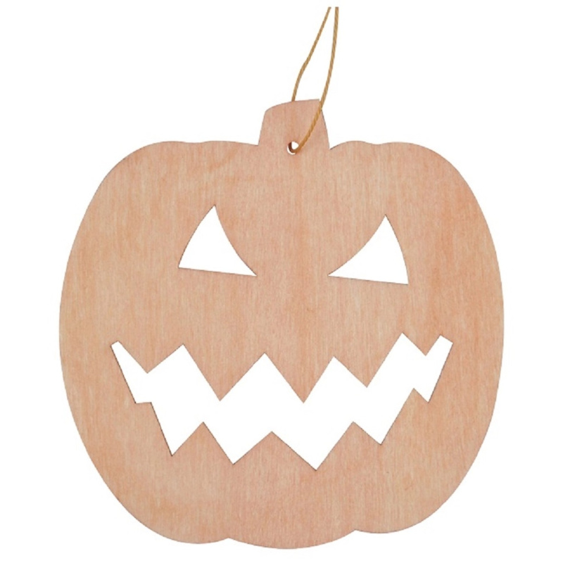 Dýně Halloween dřevěná na zavěšení 12 cm Anděl Přerov s.r.o.