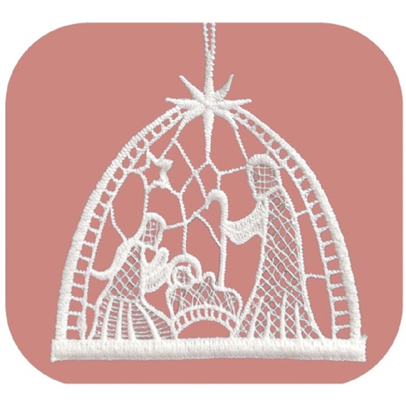 Háčkovaný betlém 9 cm Anděl Přerov s.r.o.