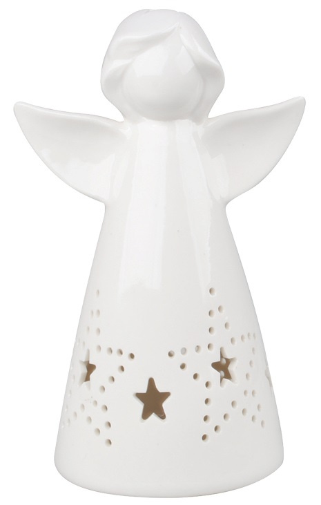 Anděl porcelánový s hvězdou 16 cm Anděl Přerov s.r.o.