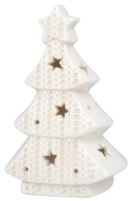 Stromek porcelánový pletený s LED 9 x 13,5 cm Anděl Přerov s.r.o.
