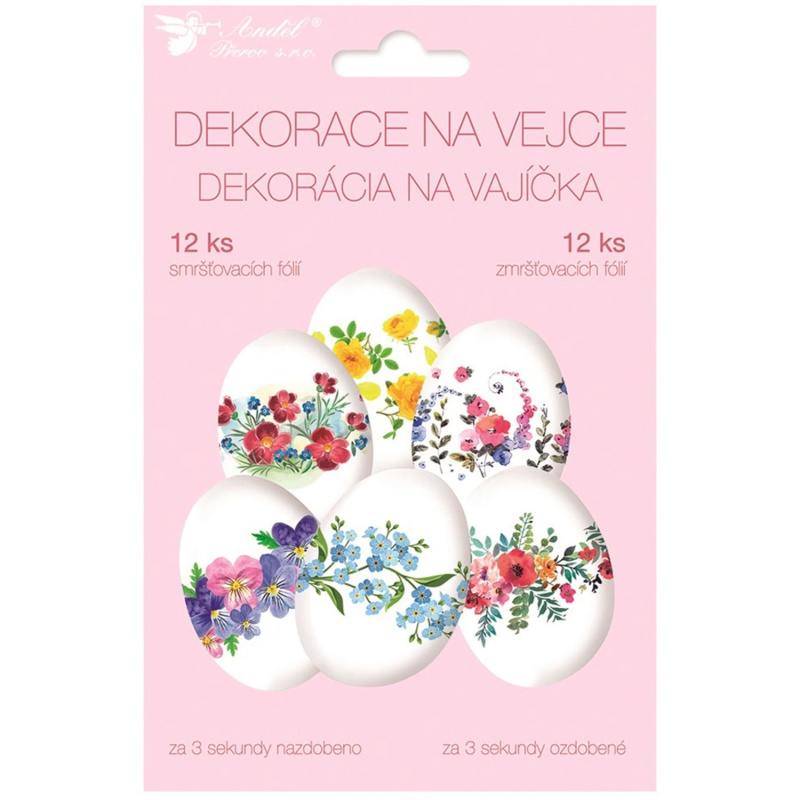Smršťovací dekorace na vejce, květiny Anděl Přerov s.r.o.