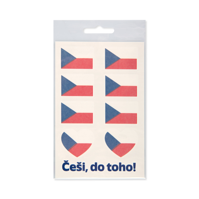Tetovací obtisk „Češi, do toho!“ 9 × 13 cm