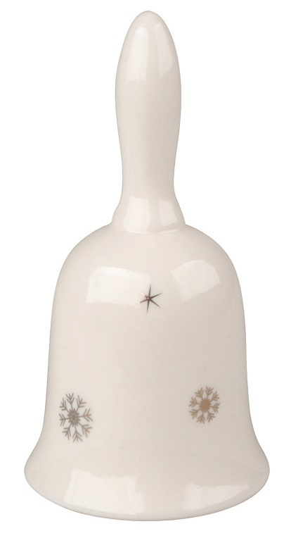 Zvonek se zlatým dekorem porcelánový 6 x 12 cm Anděl Přerov s.r.o.