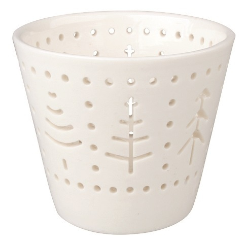 Svícen porcelánový les 7 x 8 cm Anděl Přerov s.r.o.