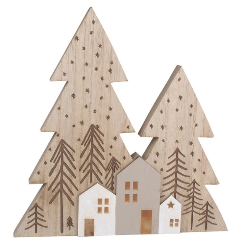 Dřevěná dekorace na postavení Scandi 24 x 24 x 2 cm  Anděl Přerov s.r.o.