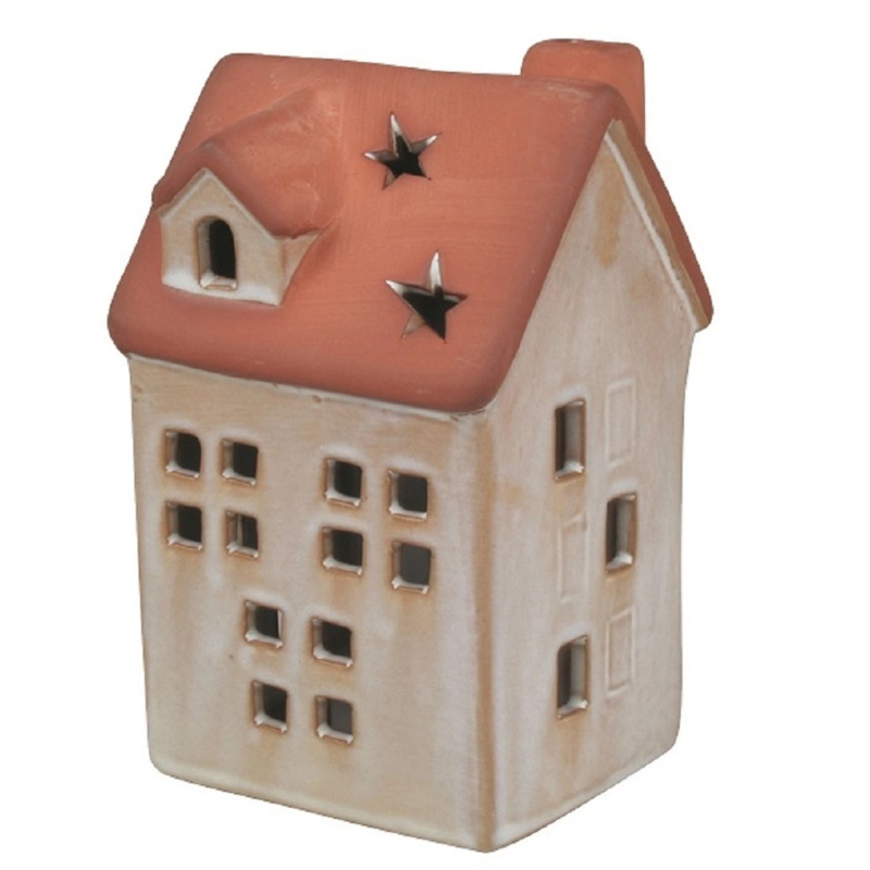 Domek cihlový z porcelánu s LED 7 x 11,5 cm Anděl Přerov s.r.o.