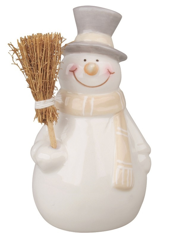 Sněhulák z porcelánu na postavení 8,5 x 12 cm Anděl Přerov s.r.o.