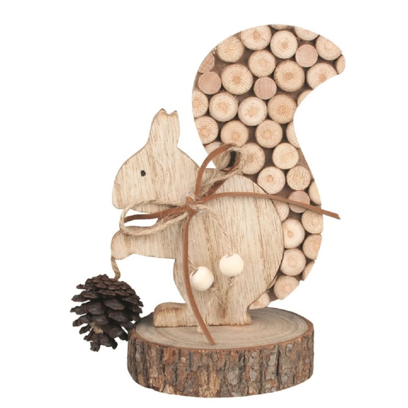 Veverka dřevěná na postavení 8,5 x 13 cm Anděl Přerov s.r.o.