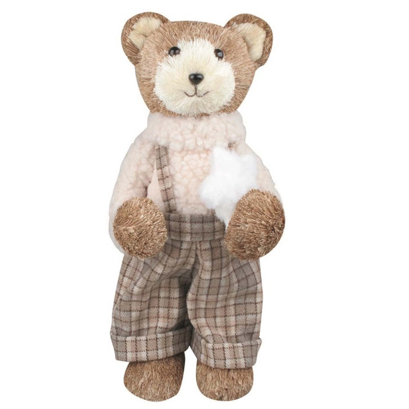 Medvěd ze sisálových vláken na postavení 17 x 36 x 16 cm Anděl Přerov s.r.o.