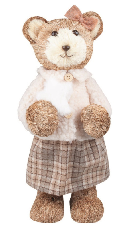 Medvědice ze sisálových vláken na postavení 17 x 36 x 16 cm Anděl Přerov s.r.o.