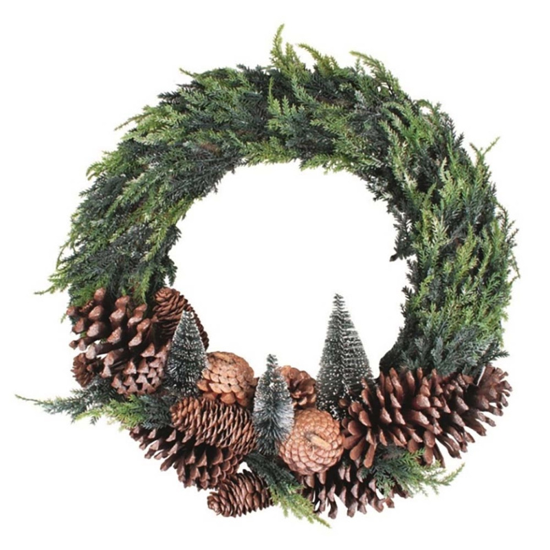 Věnec se šiškami o 40 x 8 cm + dekorace Anděl Přerov s.r.o.