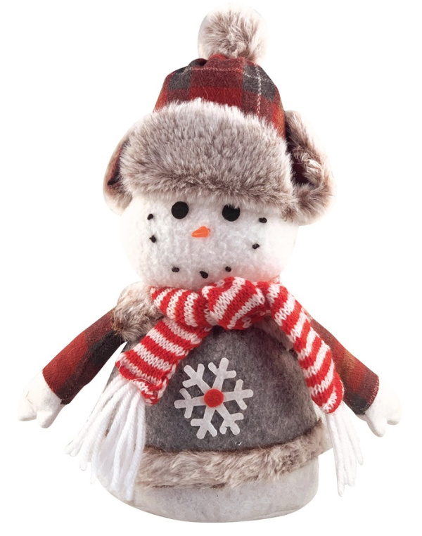 Sněhulák v ušance 18 x 26 x 10 cm na postavení  Anděl Přerov s.r.o.