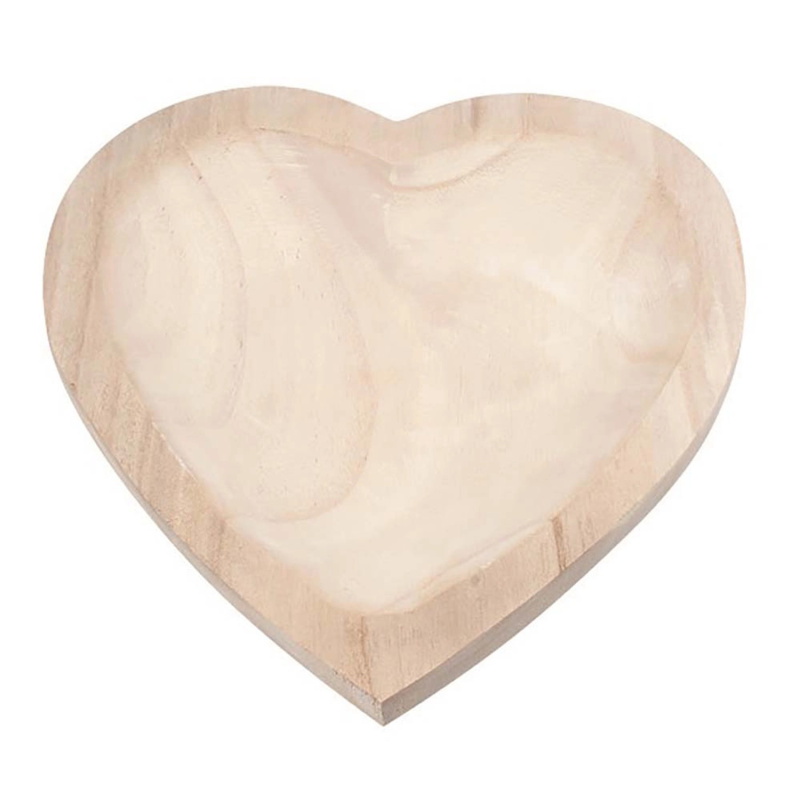 Dekorační mísa srdce dřevěné 23 x 4,5 x 23,5 cm Anděl Přerov s.r.o.