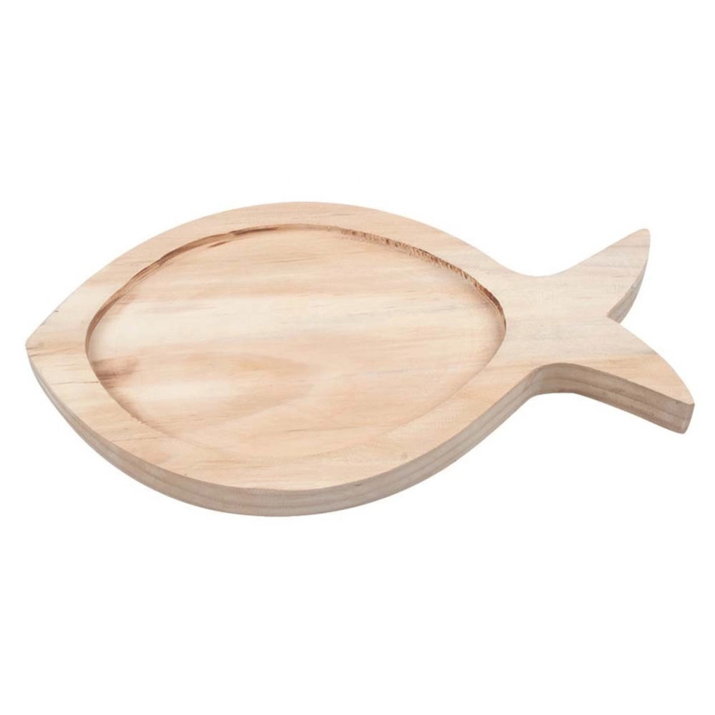 Dekorační podnos dřevěný, ryba 25 x 2 x 15 cm Anděl Přerov s.r.o.
