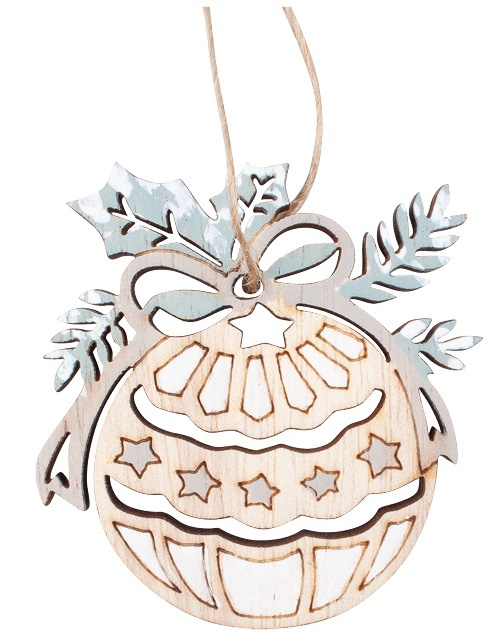 Rolnička dřevěná na zavěšení 5 x 5,5 x 0,5 cm, 2 ks v sáčku Anděl Přerov s.r.o.