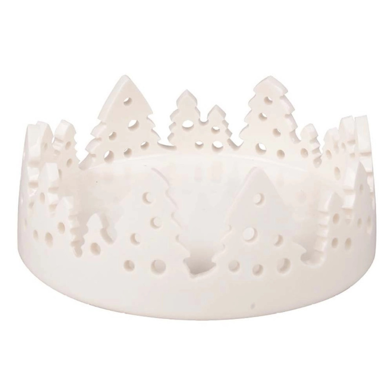 Dekorace z porcelánu se stromečky 10,5 x 4 x 10,5 cm Anděl Přerov s.r.o.