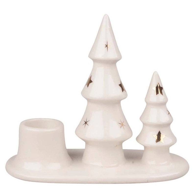 Svícen stromky porcelánový 12,5 x 10,5 x 6 cm, na svíčku 2,2 mm Anděl Přerov s.r.o.