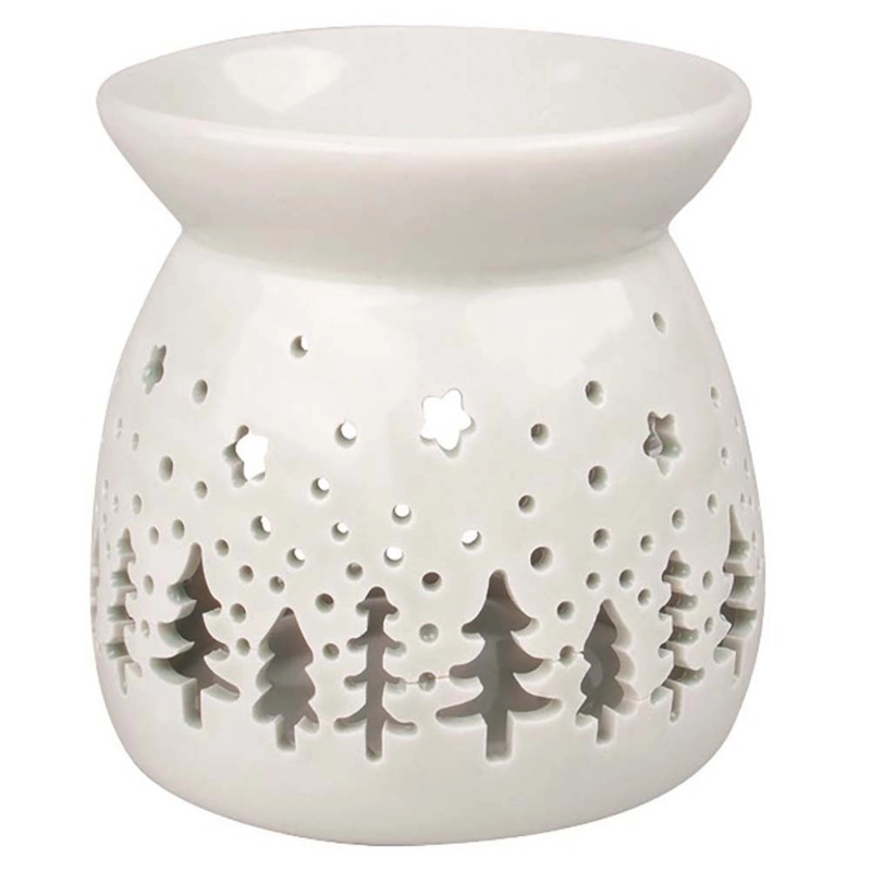 Aromalampa zimní les porcelánová 10 x 9,5 x 10 cm Anděl Přerov s.r.o.