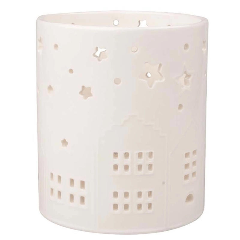 Svícen město porcelánový 10 x 11 x 10 cm Anděl Přerov s.r.o.