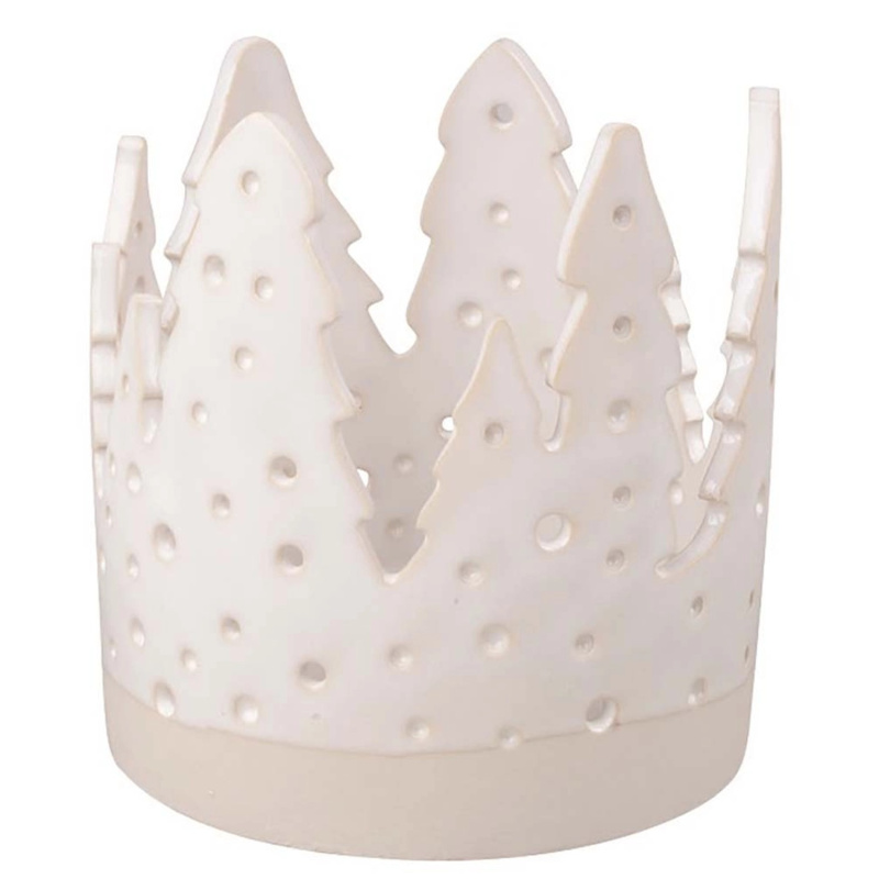 Svícen les z keramiky 10,5 x 11 x 10,5 cm Anděl Přerov s.r.o.