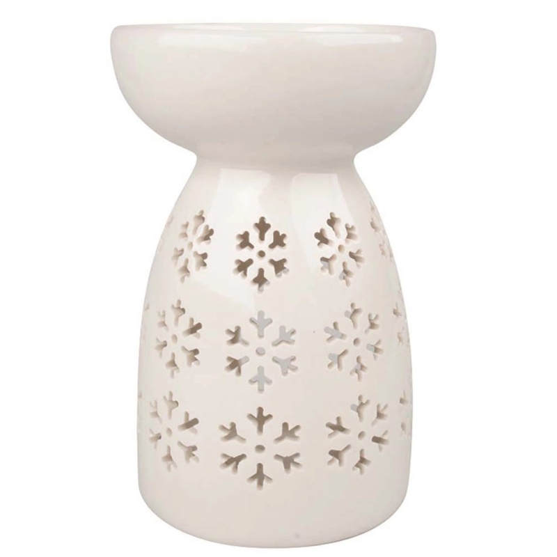 Aromalampa vločky porcelánová 9 x 14 x 9 cm Anděl Přerov s.r.o.