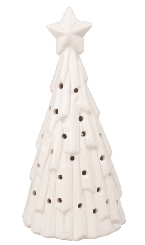 Zimní strom porcelánový s LED 8 x 16,5 x 6 cm Anděl Přerov s.r.o.