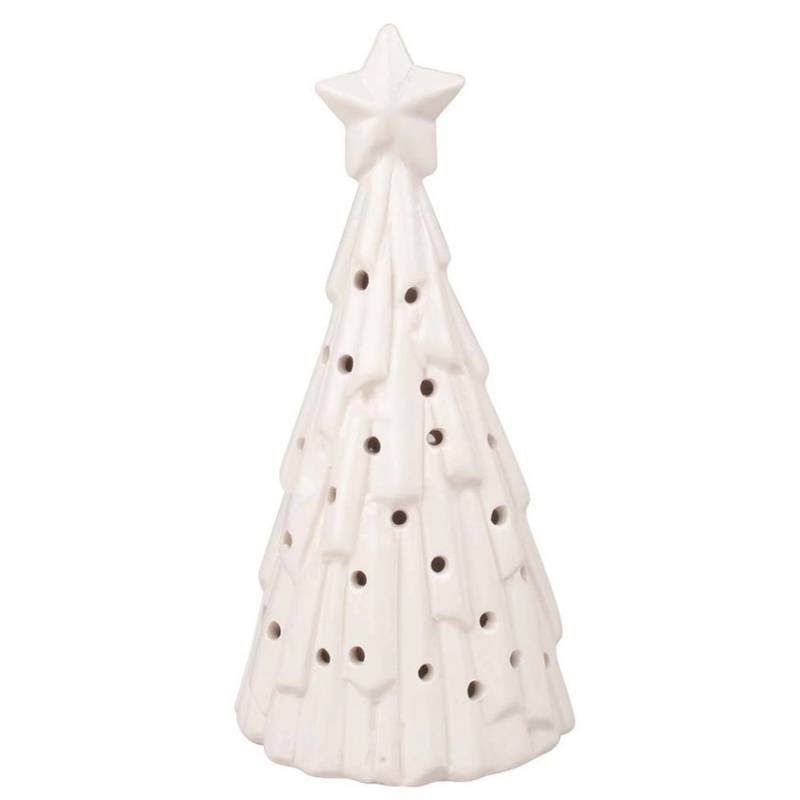 Zimní strom porcelánový s LED 8 x 16,5 x 6 cm Anděl Přerov s.r.o.