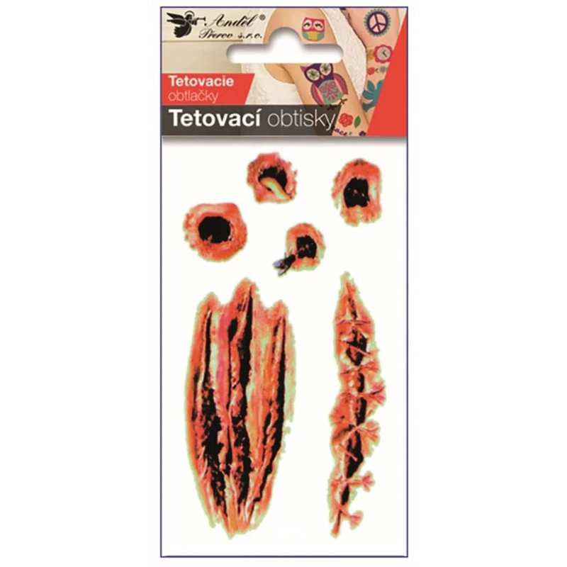 Tetovací obtisky Jizvy 10,5 x 6 cm Anděl Přerov s.r.o.