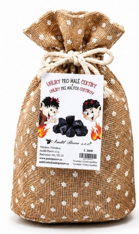 Uhlíky pro malé čertíky, 250 g uhlí Anděl Přerov s.r.o.