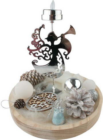 Vánoční dekorační set se svícmen Anděl O 20 x 17 cm Anděl Přerov s.r.o.
