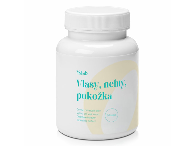 Yolab Vlasy, nehty, pokožka, 60 kapslí
