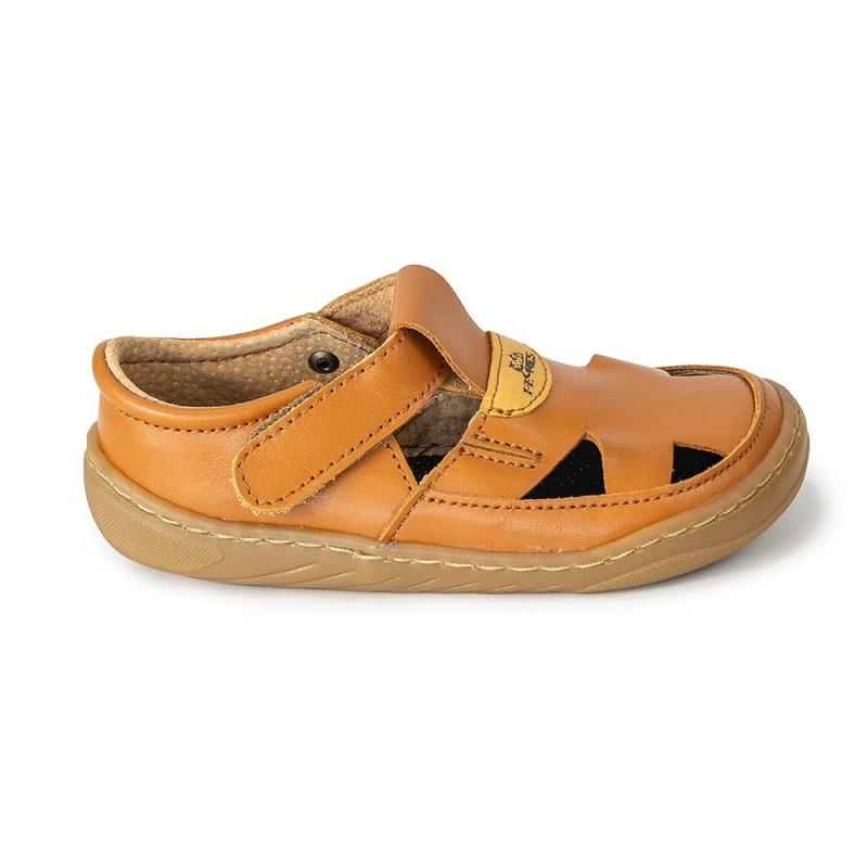 Barefoot dětské sandálky Pegres, SBF51 hnědá - 31