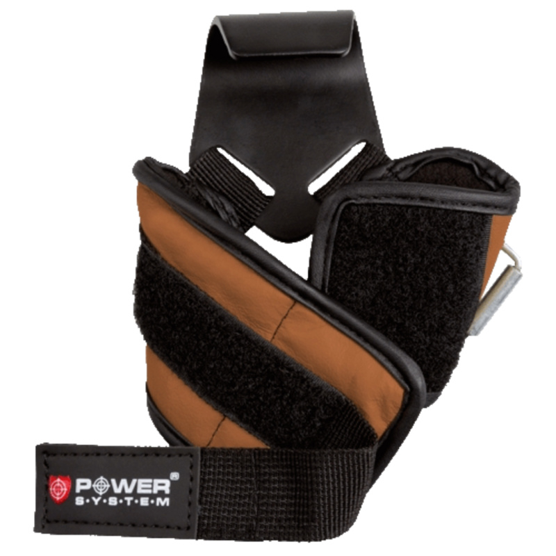 Power System Power Hooks posilovací háky barva Brown L 1 ks