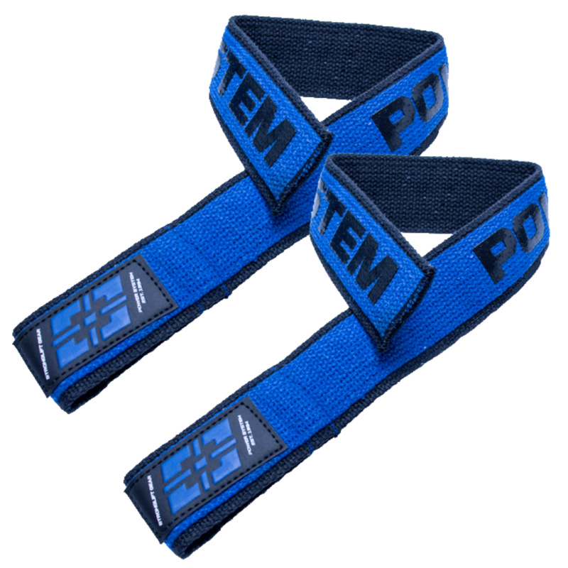 Power System posilovací trhačky LIFTING STRAPS DUPLEX - černo/modrá