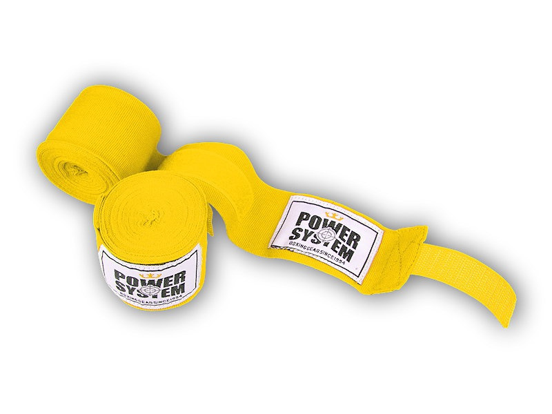 Power System Boxovací bandáže BOXING WRAPS 4m - žlutá