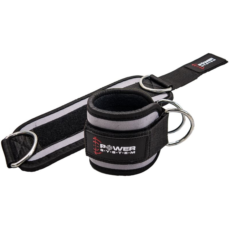 Power System kotníkový adaptér Ankle Straps Gym Guy - černo/šedé