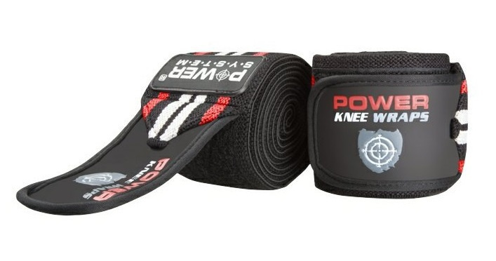 Power System Bandáže na kolena KNEE WRAPS - červená