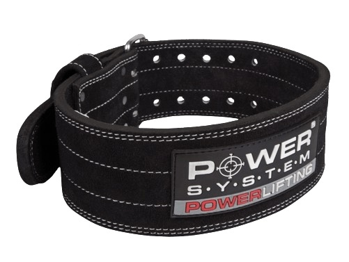 POWER SYSTEM Fitness opasek POWERLIFTING 3800 černý - M